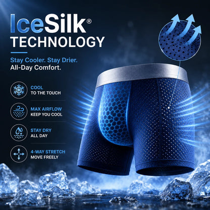 🔥 BEST DEAL 80% OFF TODAY🔥 2026 HOT SALE  AirFlexTM Premium Leakproof IceSilk Mesh Men's Boxer